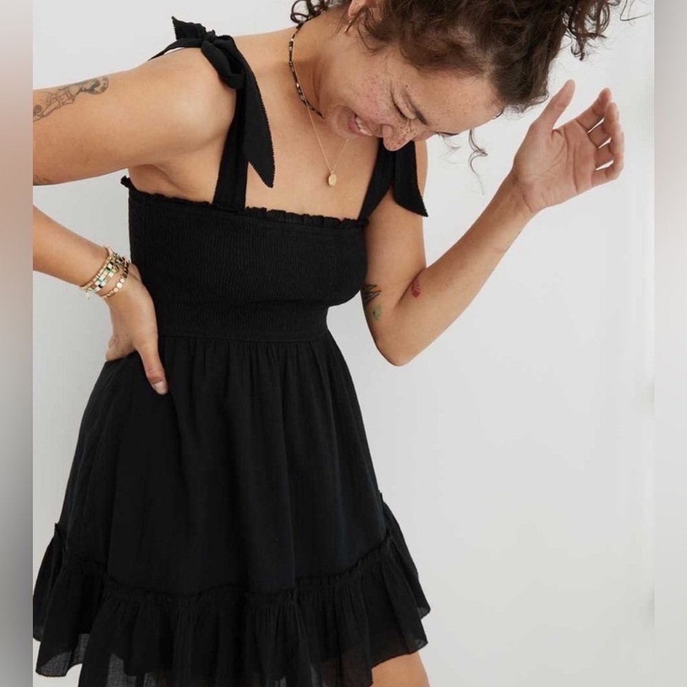 Black aerie smock dress